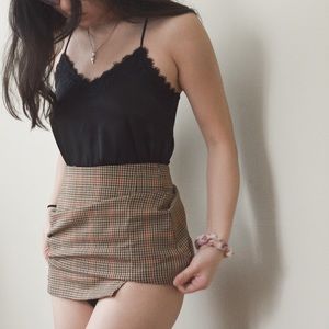 WHBM Black Lace-Trim Cami